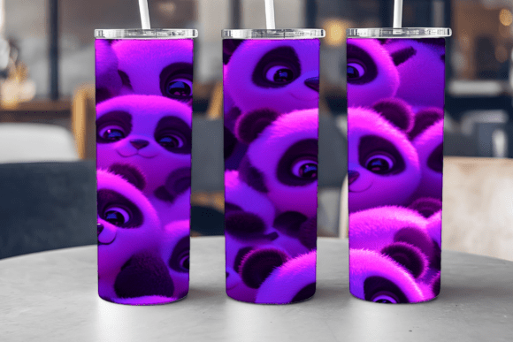 Cute Panda Stack Tumbler Graphics