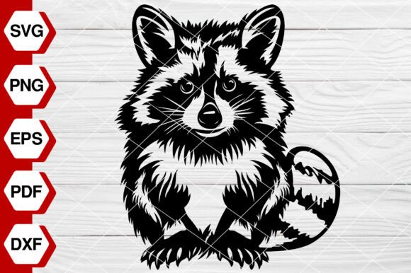 Cute Raccoon SVG for Graphics and Illustrations