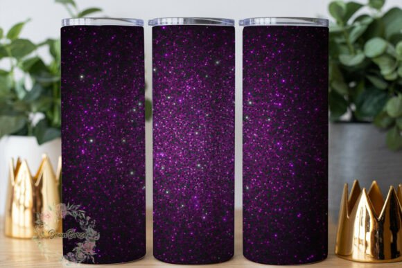 Dark Purple Glitter Tumbler Wraps Graphics Review