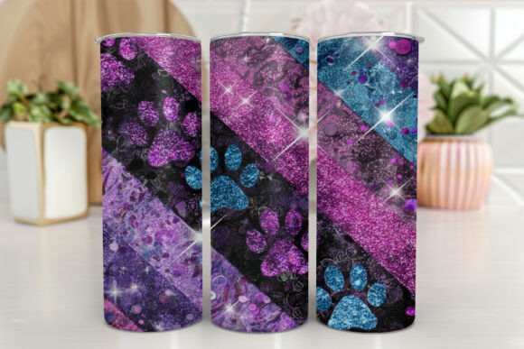 Dog Paw Prints Tumbler Wrap Sublimation: Graphics & Tumbler Wraps