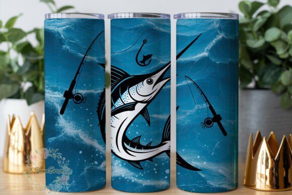 Dynamic Fishing Marlin 20oz Tumbler Wrap Graphics
