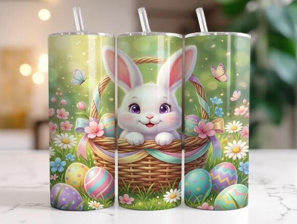 Easter Bunny Eggs Spring 20oz Tumbler Graphics