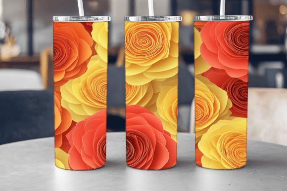 Fresh Rose Bloom Tumbler Graphics