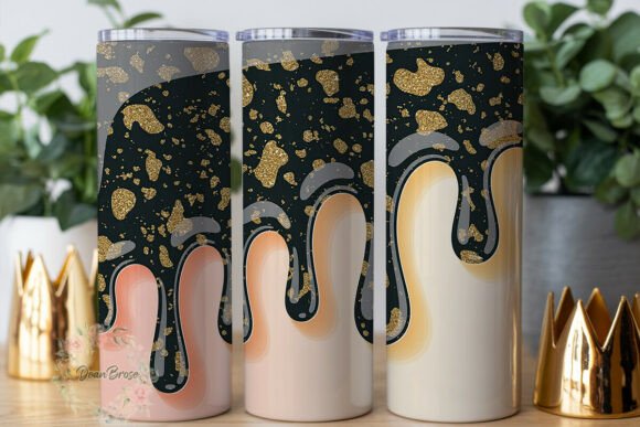 Glam Glitter Drip 20oz Tumbler Wrap Graphics