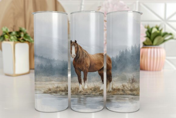 Horse Tumbler Wrap Design: Graphics for Tumbler Wraps