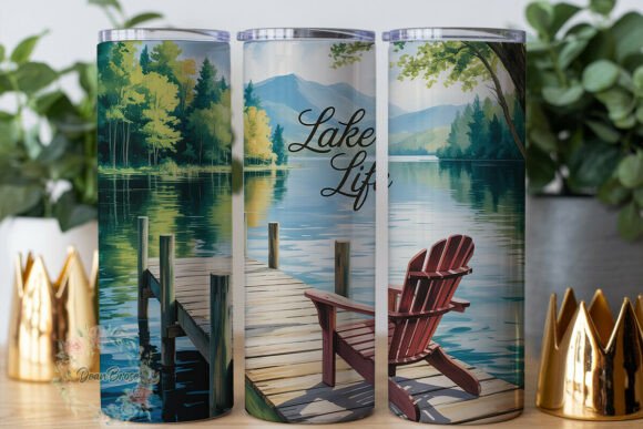Lake Life Adirondack Chair 20oz Tumbler Graphics & Wraps