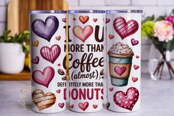 Love Coffee Donuts Tumbler Wraps Graphics Review