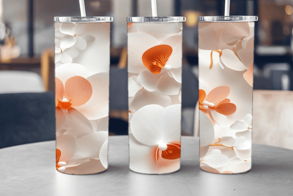 Orchid Bloom Fantasy Tumbler Graphics & Tumbler Wraps