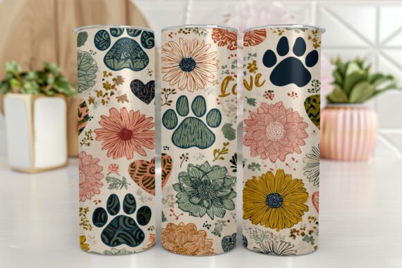 Paw Print Glitter Tumbler Wraps Graphics Review