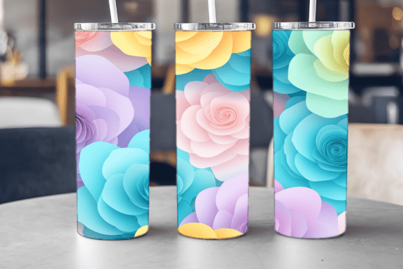 Rose Garden Tumbler Wrap Graphics