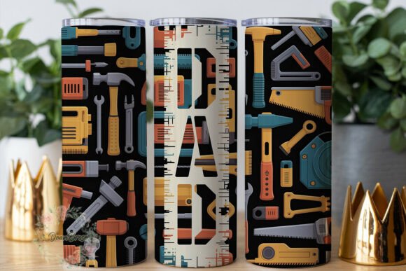 Rugged Dad Tools 20oz Tumbler Wrap Graphics