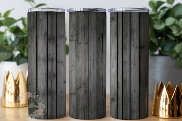 Rustic Gray Wood Grain Tumbler Wrap: Graphics for Tumbler Wraps