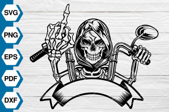 Skull Biker SVG: Graphics for Bold Design