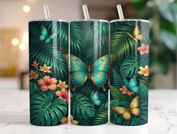 Tropical Butterfly Floral Tumbler Wrap: A Designer's Review