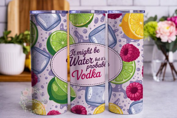 Vodka Lime Lemon Tumbler Wrap PNG Review